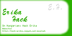 erika hack business card